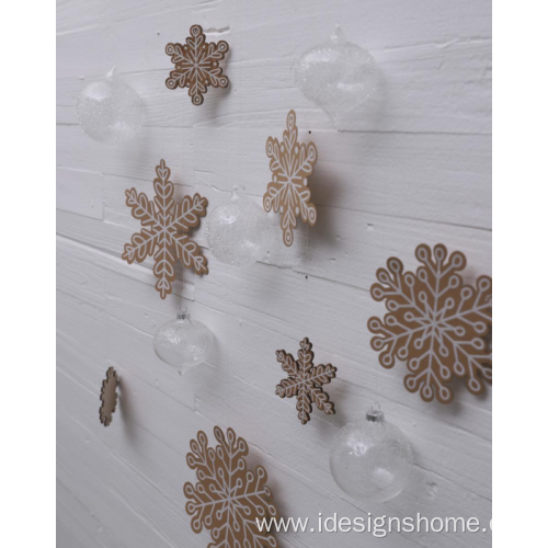 Christmas Wooden Slices Snowflakes